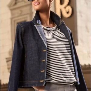 CAbi Dark Indigo Denim Johnny Jacket #4681 size large